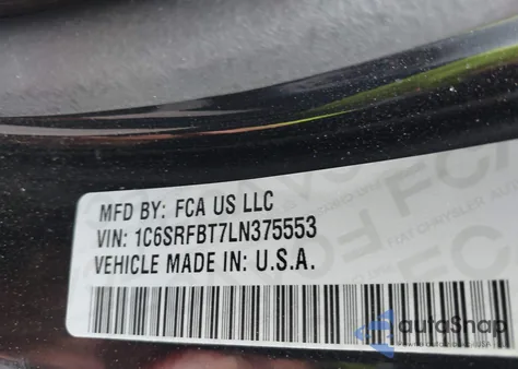 2020 Ram 1500 Big Horn 4X4 6'4 Box из США, поврежденный, VIN 1C6SRFBT7LN375553